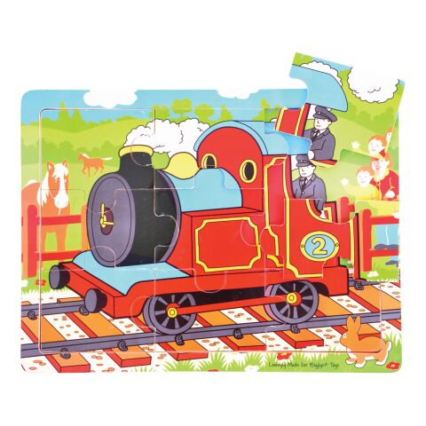 Bigjigs Toys Holzpuzzle Zug 9 Teile