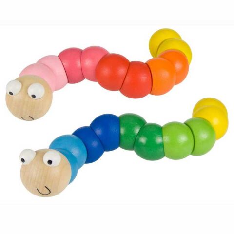 Bigjigs Toys Hölzerner bunter Wurm 1 Stück
