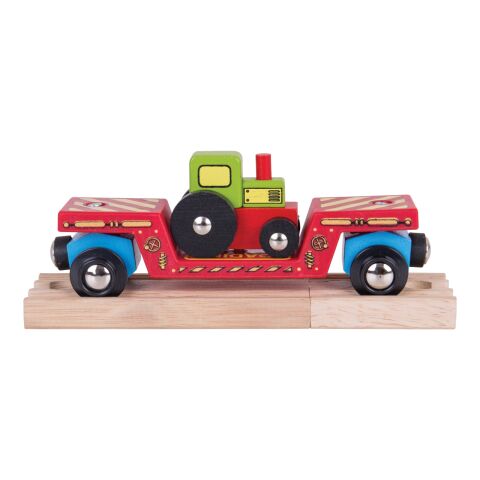Bigjigs Rail Wagon mit Traktor + 2 Gleise