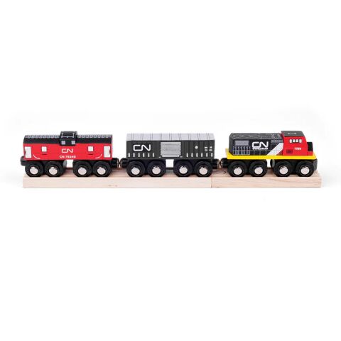 Bigjigs Rail CN-Güterzug + Gleise