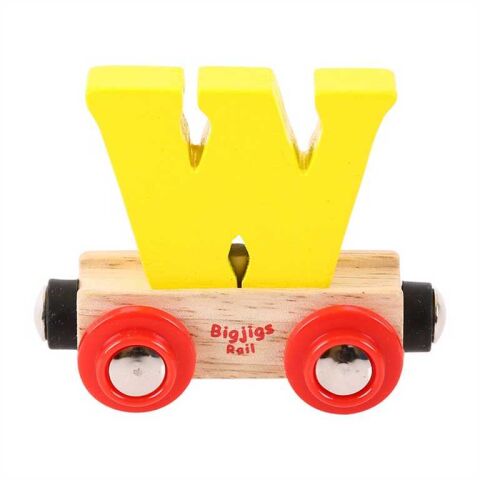 Bigjigs Rail Wagon Holzschienenbahn - Buchstabe W