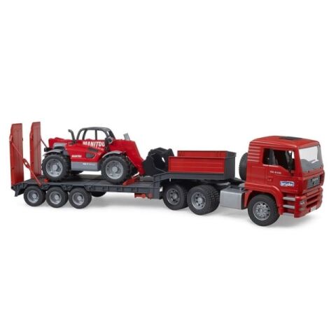 Bruder Truck mit Anhänger MAN TGA und Teleskoplader Manitou
