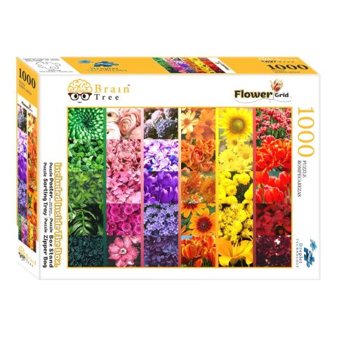 Brain Tree Puzzle Kacheln mit Blumen 1000 Stück