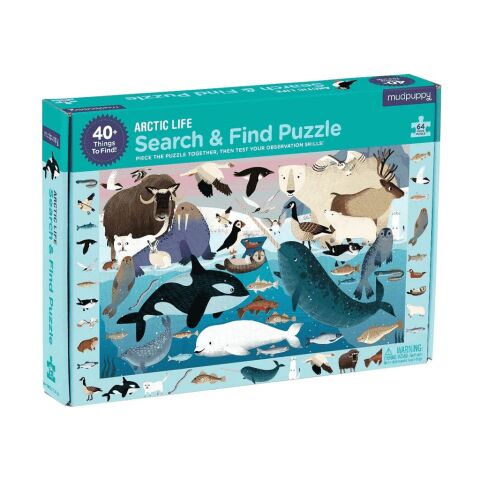 Mudpuppy-Puzzles zum Zusammensetzen und Suchen nach Leben in der Arktis, 64 Teile