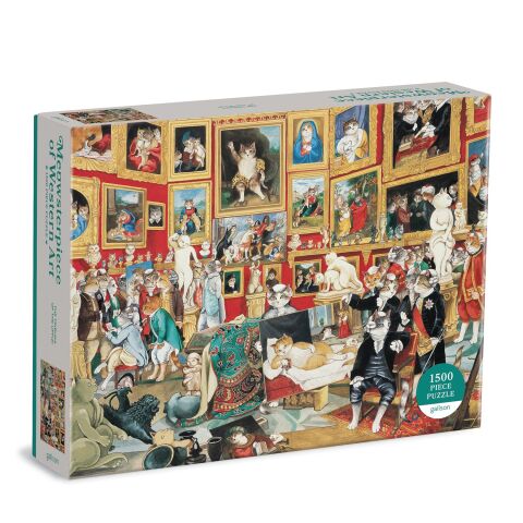 Galison Puzzle Tribuna Uffizi mit Katzen 1500 Teile