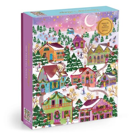 Galison Folienpuzzle Joy Laforme Schneedorf 1000 Teile