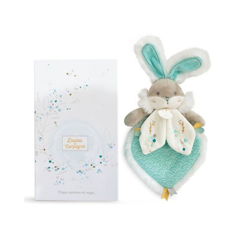 Doudou-Geschenkset - Toy türkis Freund Kaninchen 24 cm