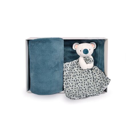 Doudou Happy Koala Yoca Geschenkset mit einer Decke und einer Schlafunterlage
