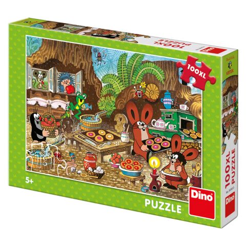 Dino Puzzle Maulwurf in der Küche 100 XL