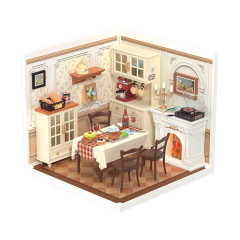 RoboTime 3D-Puzzle Miniaturhaus Gemütliches Esszimmer