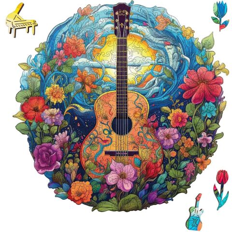 EscapeWelt Holzpuzzle Gitarre 200 Teile