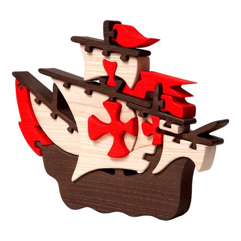 Fauna Massivholzpuzzle Schiff Santa Maria