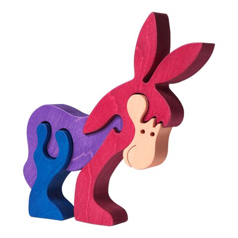 Fauna Massivholzpuzzle großer Esel