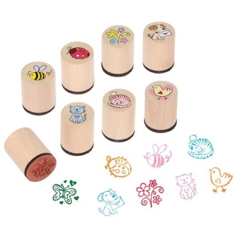 Goki Holzstempel Tiere 8 Stück