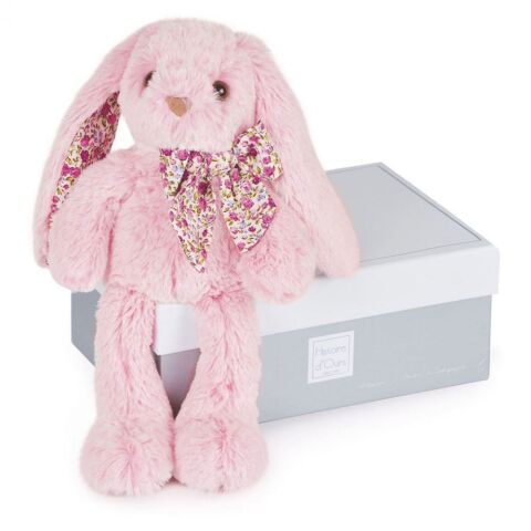 Doudou Histoire d'Ours Plüschtier rosa Kaninchen 25 cm