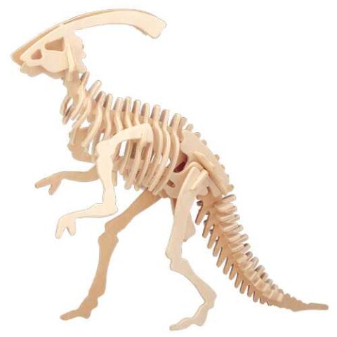 Woodcraft hölzerne 3D Puzzle klein Parasaurolophus