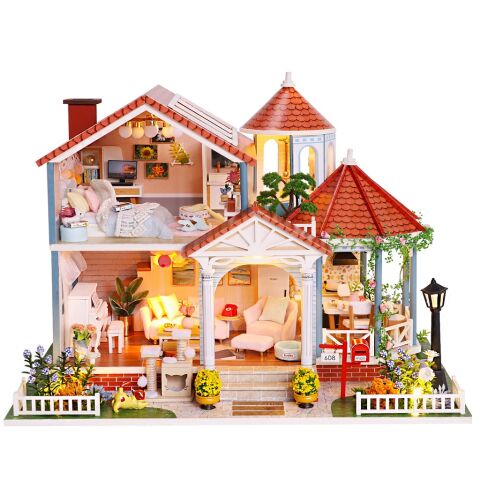 2Kids Toys Miniatur Haus aus farbiger Glasur