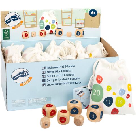 small foot Display Educational Zählwürfel 12 Stück