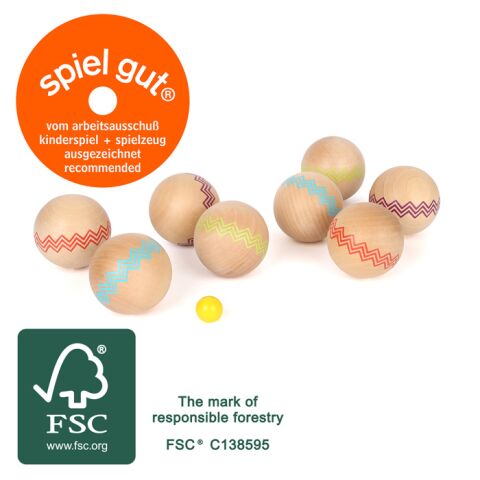 small foot Pétanque aus Holz Aktive