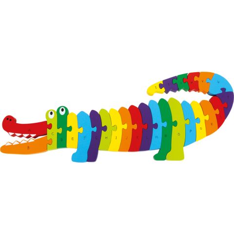 small foot Einbettungspuzzle Krokodil ABC