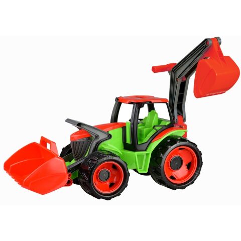 Lena Traktor mit Schaufel und Bagger - grün und rot