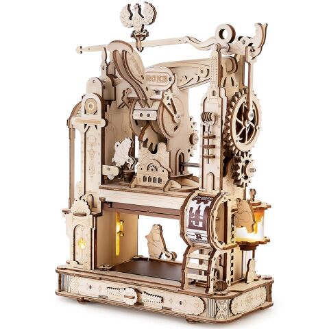 RoboTime Mechanisches 3D-Puzzle aus Holz Druckpresse