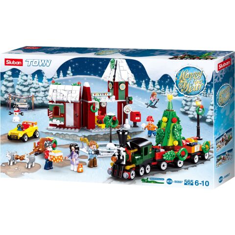 Stadt Sluban M38-B0887 Weihnachtsdorf mit Zug