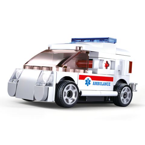 Sluban Power Bricks M38-B0916F Krankenwagen Stretch Auto