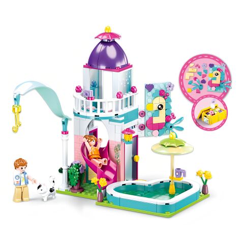Sluban Girls Dream M38-B0971 Poolhaus mit Rutsche