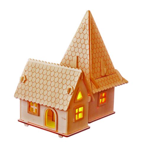 Woodcraft 3D-Holzpuzzle Europäische Villa D