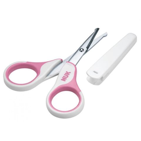 NUK Baby-Gesundheitsschere mit Hülle rosa