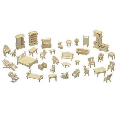 Woodcraft Holz 3D Puzzle Möbel Set