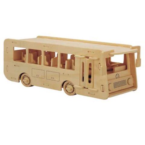 Woodcraft 3D Puzzle Bus aus Holz