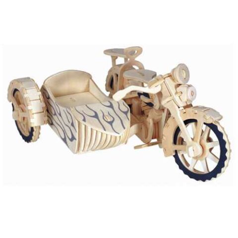 Woodcraft hölzerne 3D Puzzle Motorrad Dreirad Saider