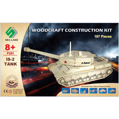 Woodcraft 3D-Puzzle aus Holz Tank IS 2