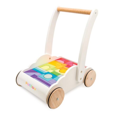 Le Toy Van Petilou Wagen mit Regenbogenwürfeln