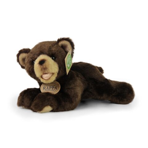 Rappa Plüschtier Bär dunkelbraun liegend 15 cm ECO-FRIENDLY