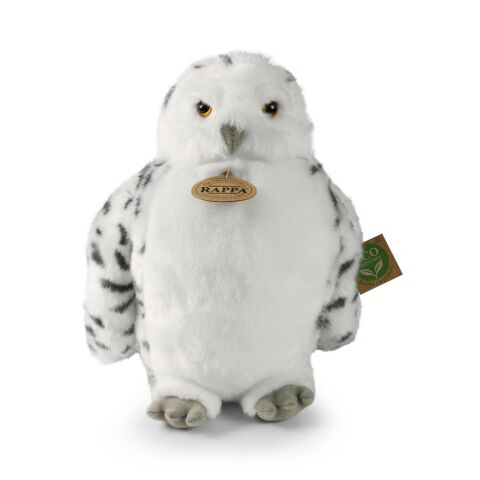 Rappa Plüsch Schnee-Eule mit drehbarem Kopf 28 cm ECO-FRIENDLY