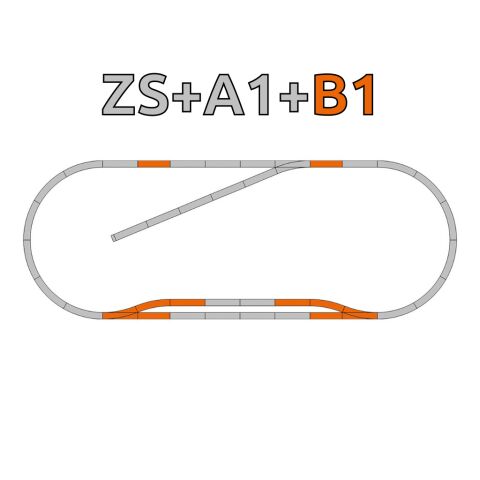 Roco Geoline Gleis B1 (Parallelgleis) mit Unterbau - 61151
