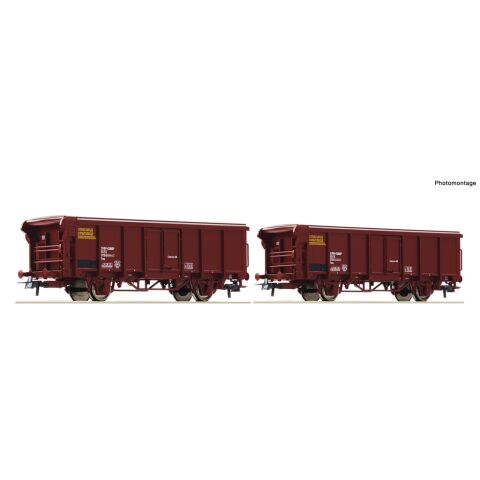 Roco Wagen mit Rolldach FS, 2er-Set - 6600082
