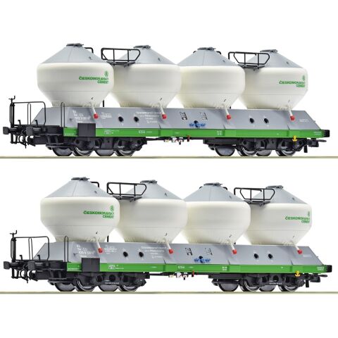 Roco Set von 2 Silowagen Uacs ČD - 6600237