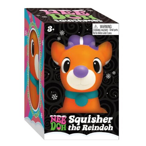 Schylling NeeDoh Squisher Reindoh Squishy Christmas Reindeer