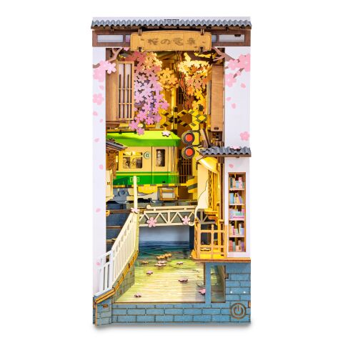 RoboTime 3D-Puzzle Buchstütze MiniaturhausSakura-Gasse