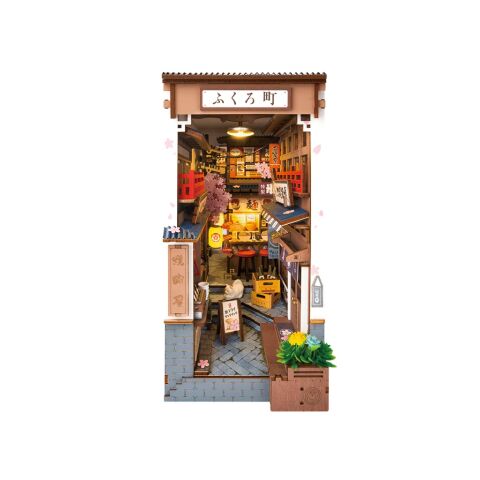 RoboTime 3D-Puzzle Buchstütze Miniaturhaus Sakura-Weingasse