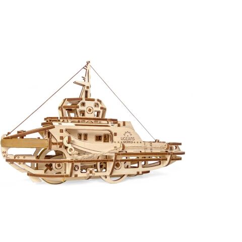 Ugears Mechanisches 3D-Holzpuzzle Tugboat