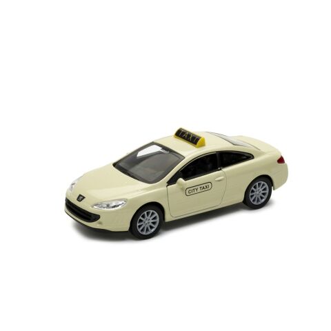 Welly Peugeot Coupe 407  TAXI 1:34 Creme