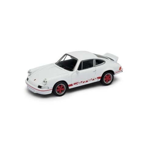 Welly Porsche 911 Carrera RS (1973) Modell 1:34 weiß mit blauem Streifen