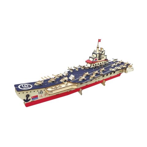 Woodcraft Hölzernes 3D Puzzle Flugzeugträger
