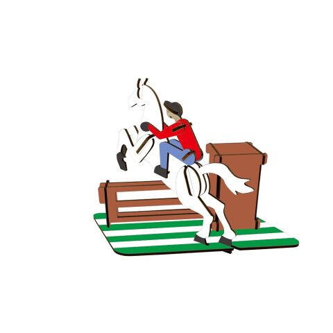 Woodcraft Hölzerne 3D Puzzle Bleistift Stand Racing