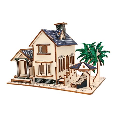 Woodcraft Hölzernes 3D Puzzle Strandhaus